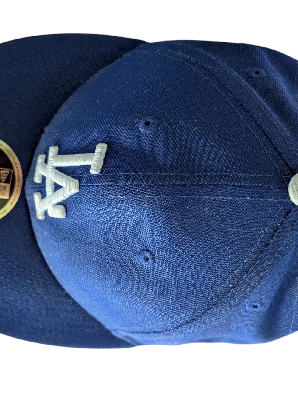 New Era Blue LA Dodgers Logo 59Fifty Size 7 Official On Field Cap Nora Rose MLB - Picture 2 of 10